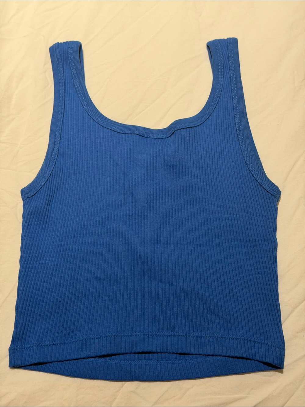 UNIQLO Blue Ribbed Tank Top - Picture 4 of 5